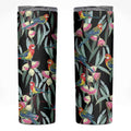 Eastern Rosella Australia Skinny Tumbler Eucalyptus Blossom Seamless Style - Aussie Hoodie