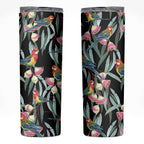 Eastern Rosella Australia Skinny Tumbler Eucalyptus Blossom Seamless Style - Aussie Hoodie