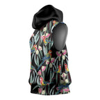Eastern Rosella Australia Sleeveless Hoodie Eucalyptus Blossom Seamless Style - Aussie Hoodie