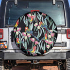 Eastern Rosella Australia Spare Tire Cover Eucalyptus Blossom Seamless Style - Aussie Hoodie
