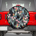 Eastern Rosella Australia Spare Tire Cover Eucalyptus Blossom Seamless Style - Aussie Hoodie