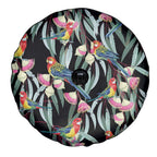Eastern Rosella Australia Spare Tire Cover Eucalyptus Blossom Seamless Style - Aussie Hoodie