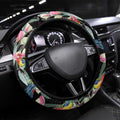 Eastern Rosella Australia Steering Wheel Cover Eucalyptus Blossom Seamless Style - Aussie Hoodie