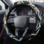 Eastern Rosella Australia Steering Wheel Cover Eucalyptus Blossom Seamless Style - Aussie Hoodie