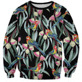 Eastern Rosella Australia Sweatshirt Eucalyptus Blossom Seamless Style - Aussie Hoodie