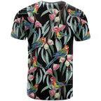 Eastern Rosella Australia T Shirt Eucalyptus Blossom Seamless Style - Aussie Hoodie