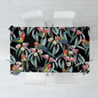 Eastern Rosella Australia Tablecloth Eucalyptus Blossom Seamless Style - Aussie Hoodie