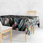 Eastern Rosella Australia Tablecloth Eucalyptus Blossom Seamless Style - Aussie Hoodie