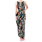 Eastern Rosella Australia Tank Maxi Dress Eucalyptus Blossom Seamless Style - Aussie Hoodie