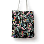 Eastern Rosella Australia Tote Bag Eucalyptus Blossom Seamless Style - Aussie Hoodie