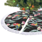 Eastern Rosella Australia Tree Skirt Eucalyptus Blossom Seamless Style - Aussie Hoodie