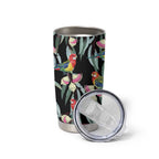 Eastern Rosella Australia Tumbler Cup Eucalyptus Blossom Seamless Style - Aussie Hoodie