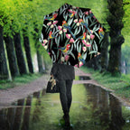 Eastern Rosella Australia Umbrella Eucalyptus Blossom Seamless Style - Aussie Hoodie