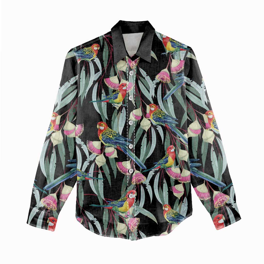 Eastern Rosella Australia Women Casual Shirt Eucalyptus Blossom Seamless Style - Aussie Hoodie