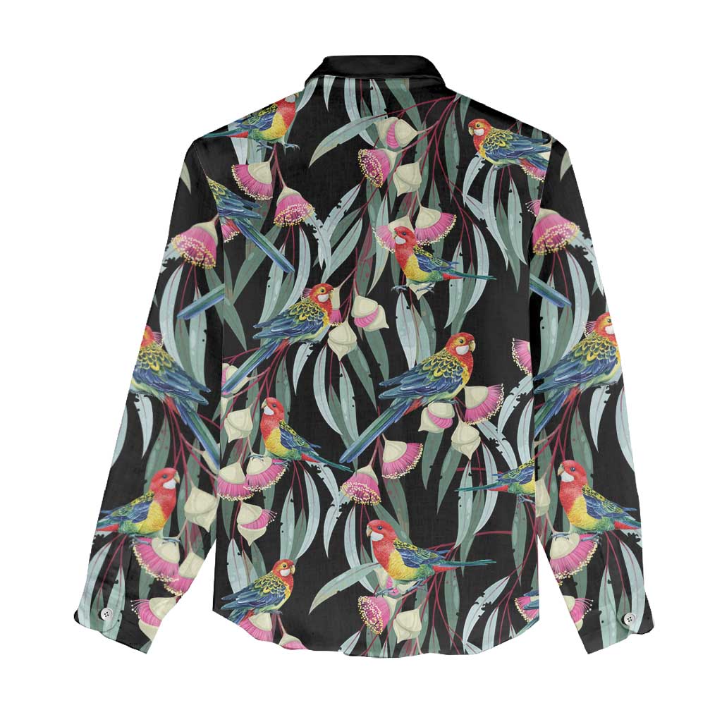 Eastern Rosella Australia Women Casual Shirt Eucalyptus Blossom Seamless Style - Aussie Hoodie