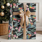 Eastern Rosella Australia Wrapping Paper Eucalyptus Blossom Seamless Style - Aussie Hoodie
