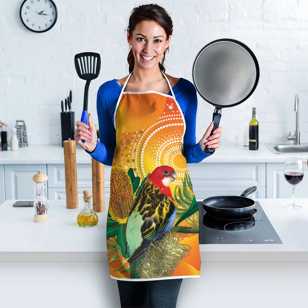 Eastern Rosella Australia Apron Banksia Aboriginal Art - Aussie Hoodie