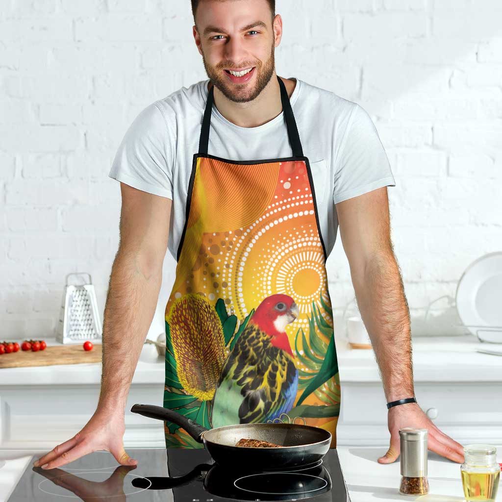 Eastern Rosella Australia Apron Banksia Aboriginal Art - Aussie Hoodie