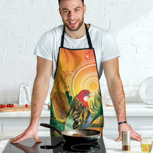 Eastern Rosella Australia Apron Banksia Aboriginal Art - Aussie Hoodie