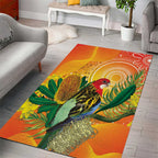 Eastern Rosella Australia Area Rug Banksia Aboriginal Art - Aussie Hoodie