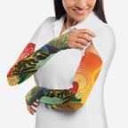 Eastern Rosella Australia Arm Sleeves Banksia Aboriginal Art - Aussie Hoodie