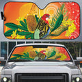 Eastern Rosella Australia Auto Sun Shade Banksia Aboriginal Art - Aussie Hoodie