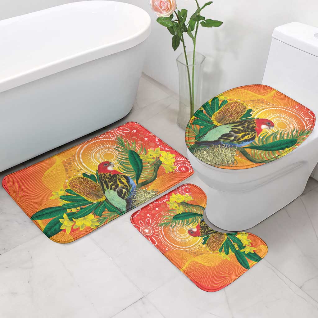 Eastern Rosella Australia Bathroom Set Banksia Aboriginal Art - Aussie Hoodie