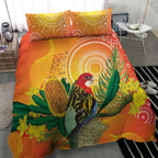 Eastern Rosella Australia Bedding Set Banksia Aboriginal Art - Aussie Hoodie