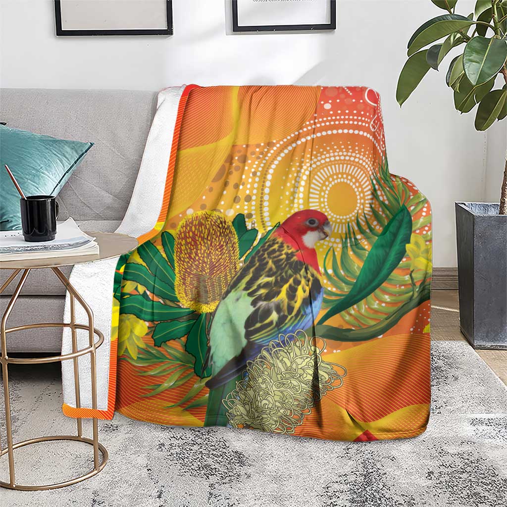 Eastern Rosella Australia Blanket Banksia Aboriginal Art - Aussie Hoodie