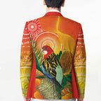 Eastern Rosella Australia Blazer Banksia Aboriginal Art - Aussie Hoodie