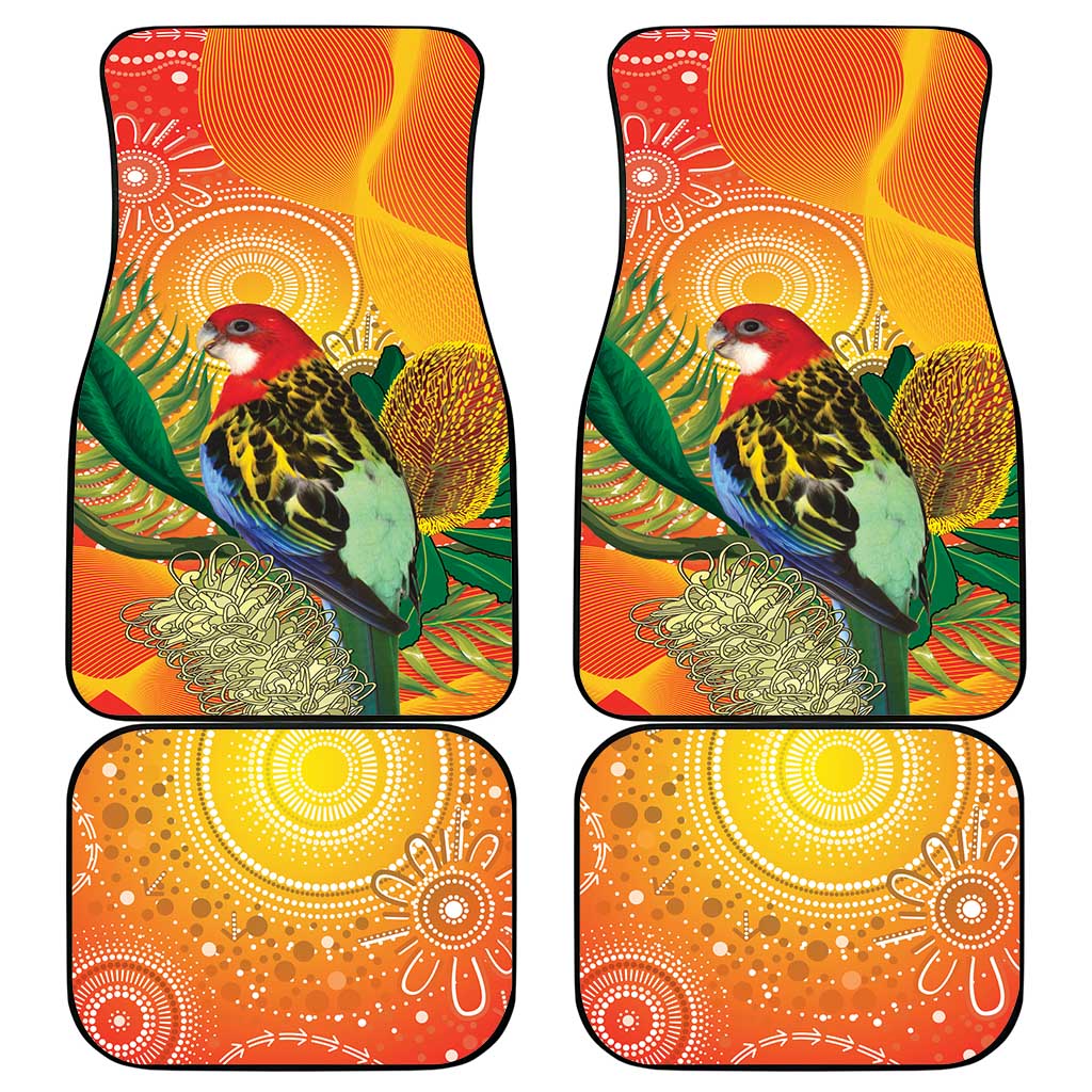 Eastern Rosella Australia Car Mats Banksia Aboriginal Art - Aussie Hoodie