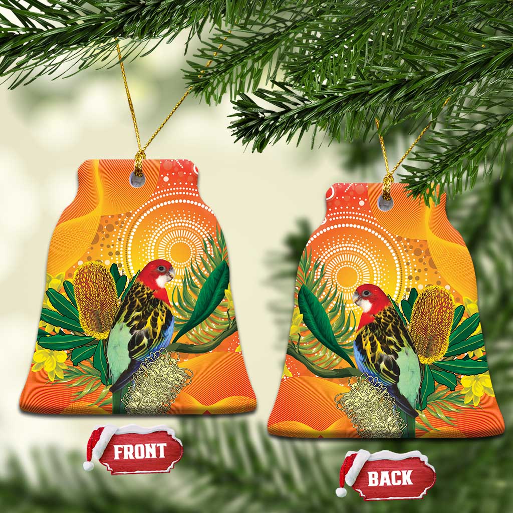 Eastern Rosella Australia Ceramic Ornament Banksia Aboriginal Art - Aussie Hoodie