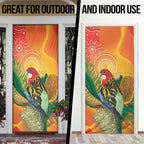 Eastern Rosella Australia Door Cover Banksia Aboriginal Art - Aussie Hoodie