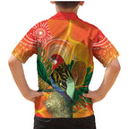 Eastern Rosella Australia Family Matching Mermaid Dress and Hawaiian Shirt Banksia Aboriginal Art - Aussie Hoodie