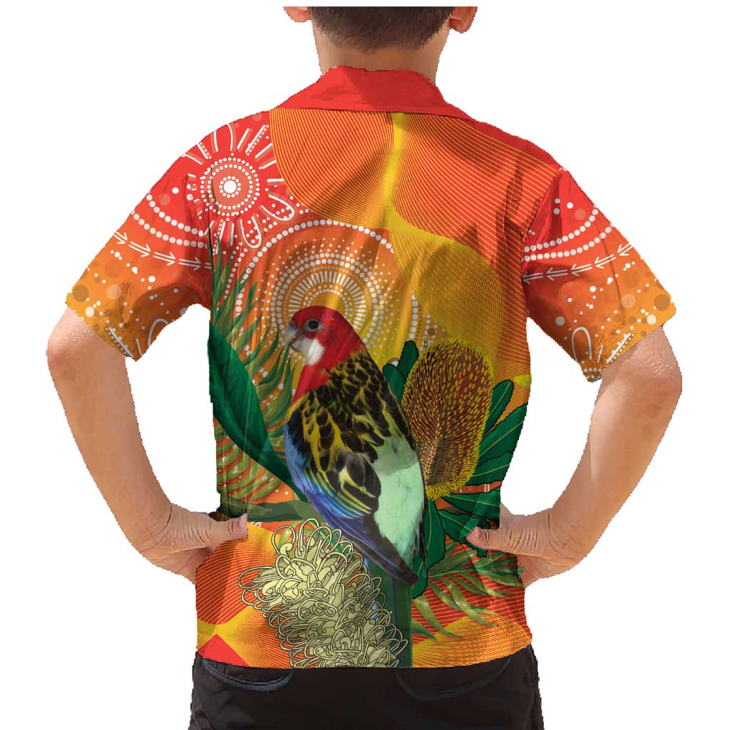 Eastern Rosella Australia Family Matching Mermaid Dress and Hawaiian Shirt Banksia Aboriginal Art - Aussie Hoodie
