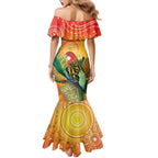 Eastern Rosella Australia Family Matching Mermaid Dress and Hawaiian Shirt Banksia Aboriginal Art - Aussie Hoodie