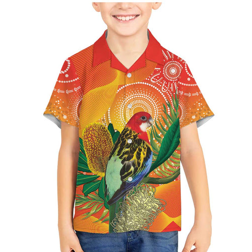Eastern Rosella Australia Family Matching Mermaid Dress and Hawaiian Shirt Banksia Aboriginal Art - Aussie Hoodie