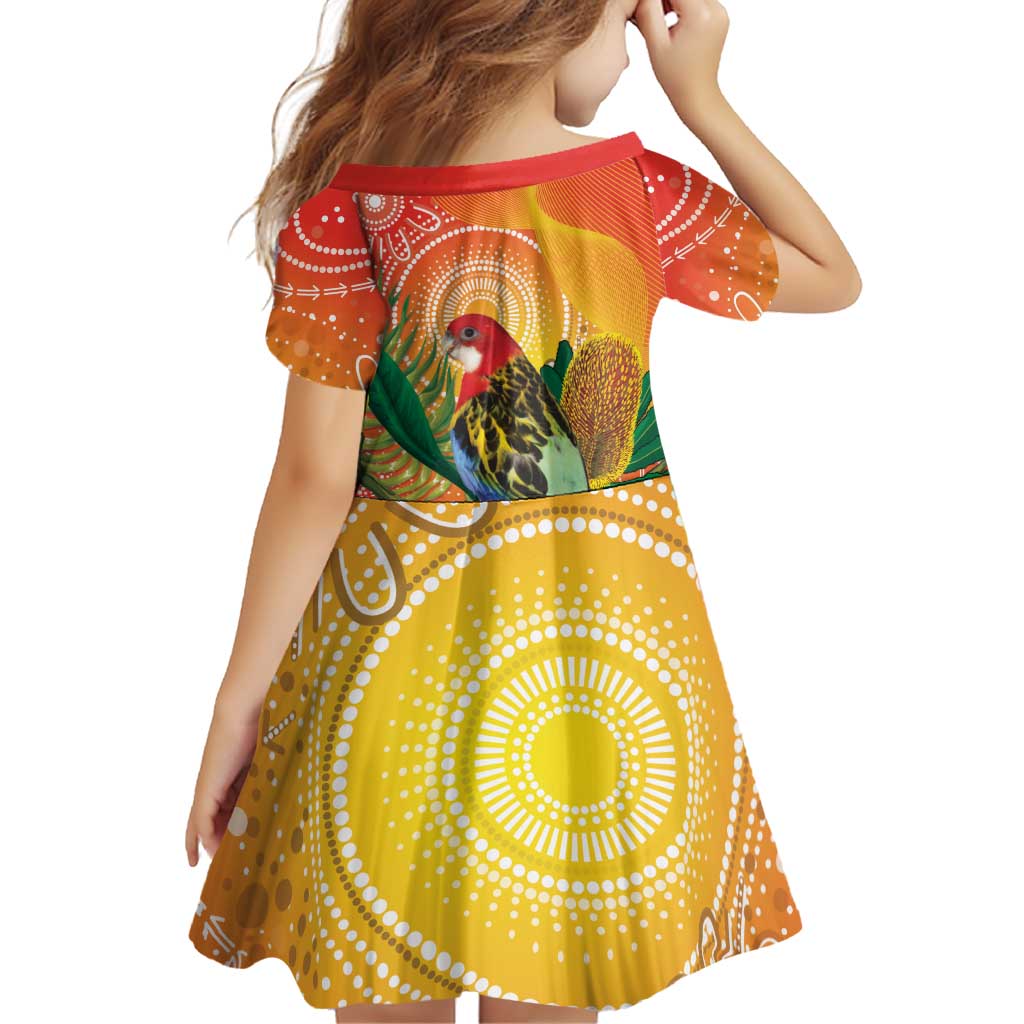 Eastern Rosella Australia Family Matching Puletasi and Hawaiian Shirt Banksia Aboriginal Art - Aussie Hoodie