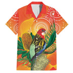 Eastern Rosella Australia Family Matching Puletasi and Hawaiian Shirt Banksia Aboriginal Art - Aussie Hoodie