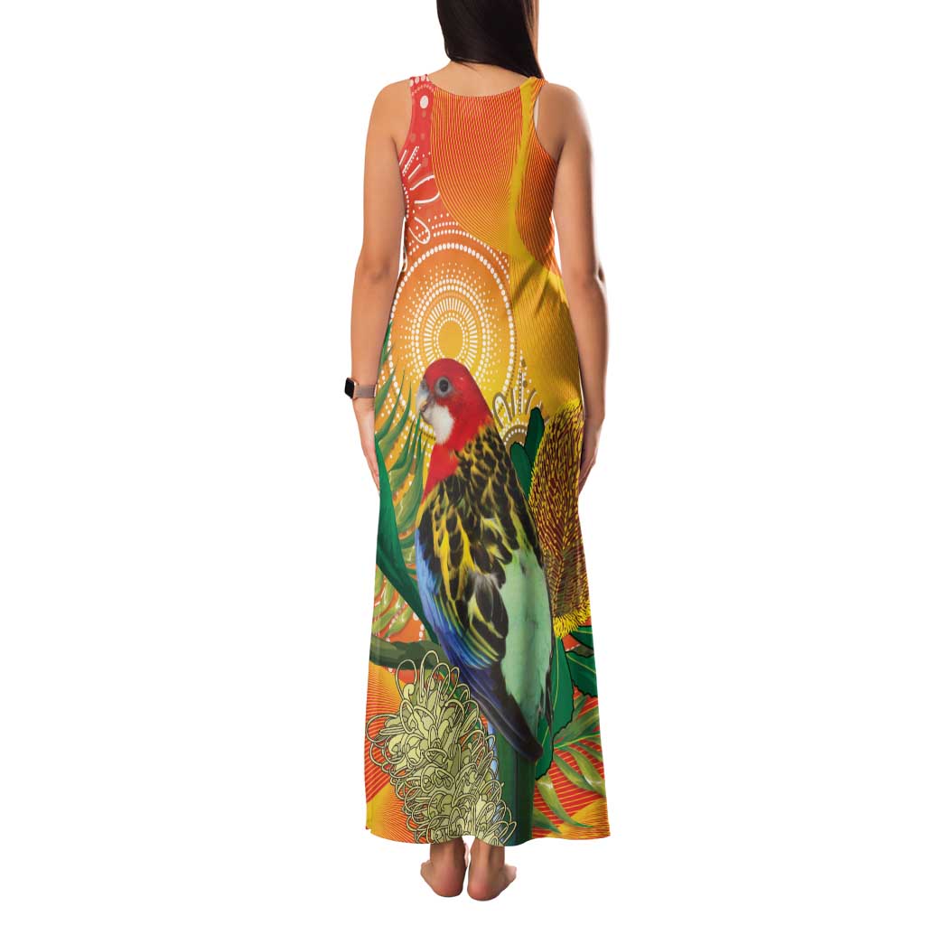 Eastern Rosella Australia Family Matching Tank Maxi Dress and Hawaiian Shirt Banksia Aboriginal Art - Aussie Hoodie