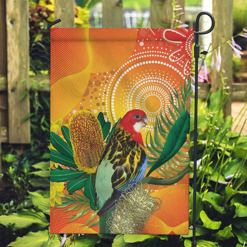 Eastern Rosella Australia Garden Flag Banksia Aboriginal Art - Aussie Hoodie