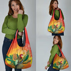 Eastern Rosella Australia Grocery Bag Banksia Aboriginal Art - Aussie Hoodie