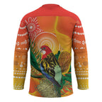 Eastern Rosella Australia Hockey Jersey Banksia Aboriginal Art - Aussie Hoodie