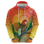 Eastern Rosella Australia Hoodie Banksia Aboriginal Art - Aussie Hoodie
