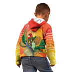Eastern Rosella Australia Kid Hoodie Banksia Aboriginal Art - Aussie Hoodie