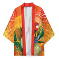 Eastern Rosella Australia Kimono Banksia Aboriginal Art - Aussie Hoodie