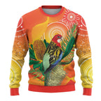 Eastern Rosella Australia Ugly Christmas Sweater Banksia Aboriginal Art - Aussie Hoodie