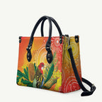 Eastern Rosella Australia Leather Bag Banksia Aboriginal Art - Aussie Hoodie