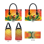 Eastern Rosella Australia Leather Bag Banksia Aboriginal Art - Aussie Hoodie