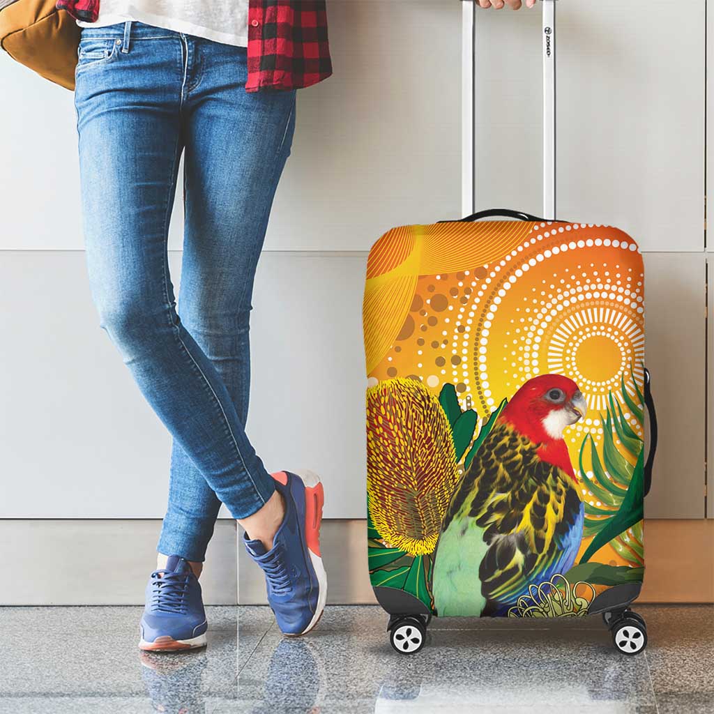 Eastern Rosella Australia Luggage Cover Banksia Aboriginal Art - Aussie Hoodie
